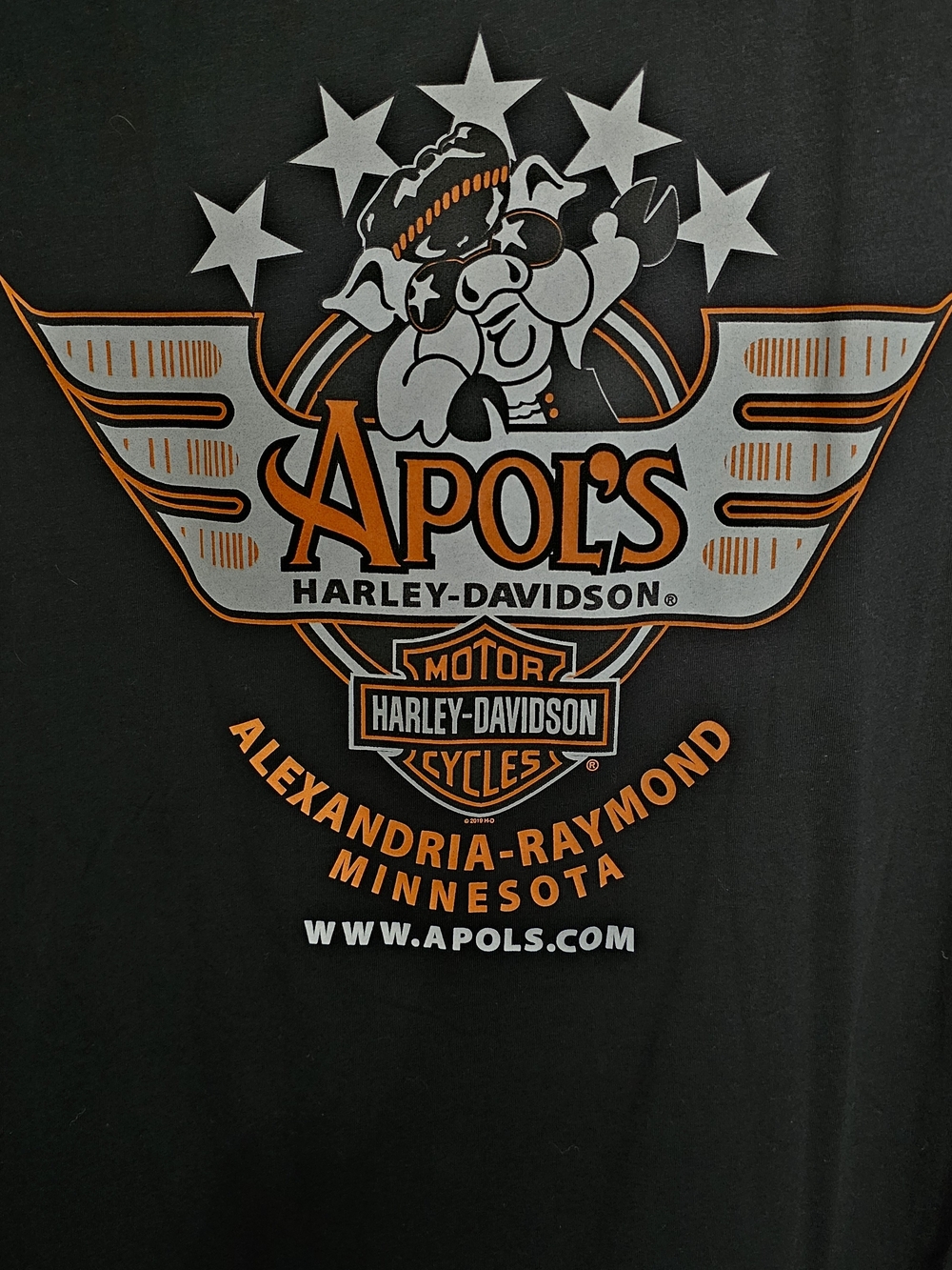 FINAL...Harley-Davidson Black Tank Top with Orange and White Graphic - Picture 2 of 5